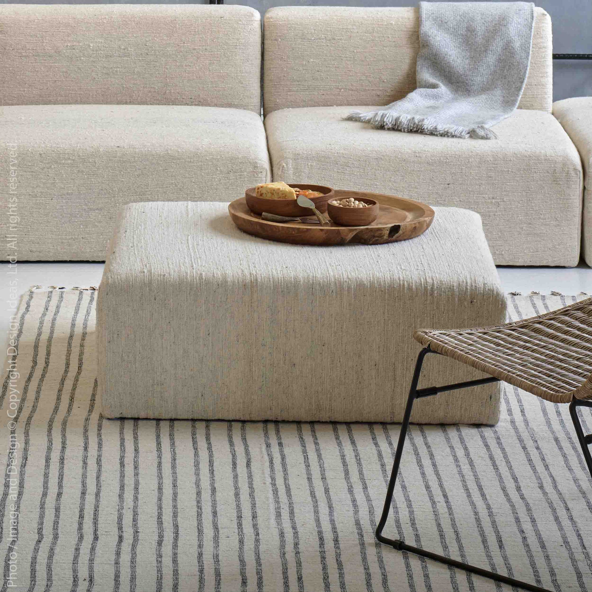 Avira™ Woven Cotton Ottoman