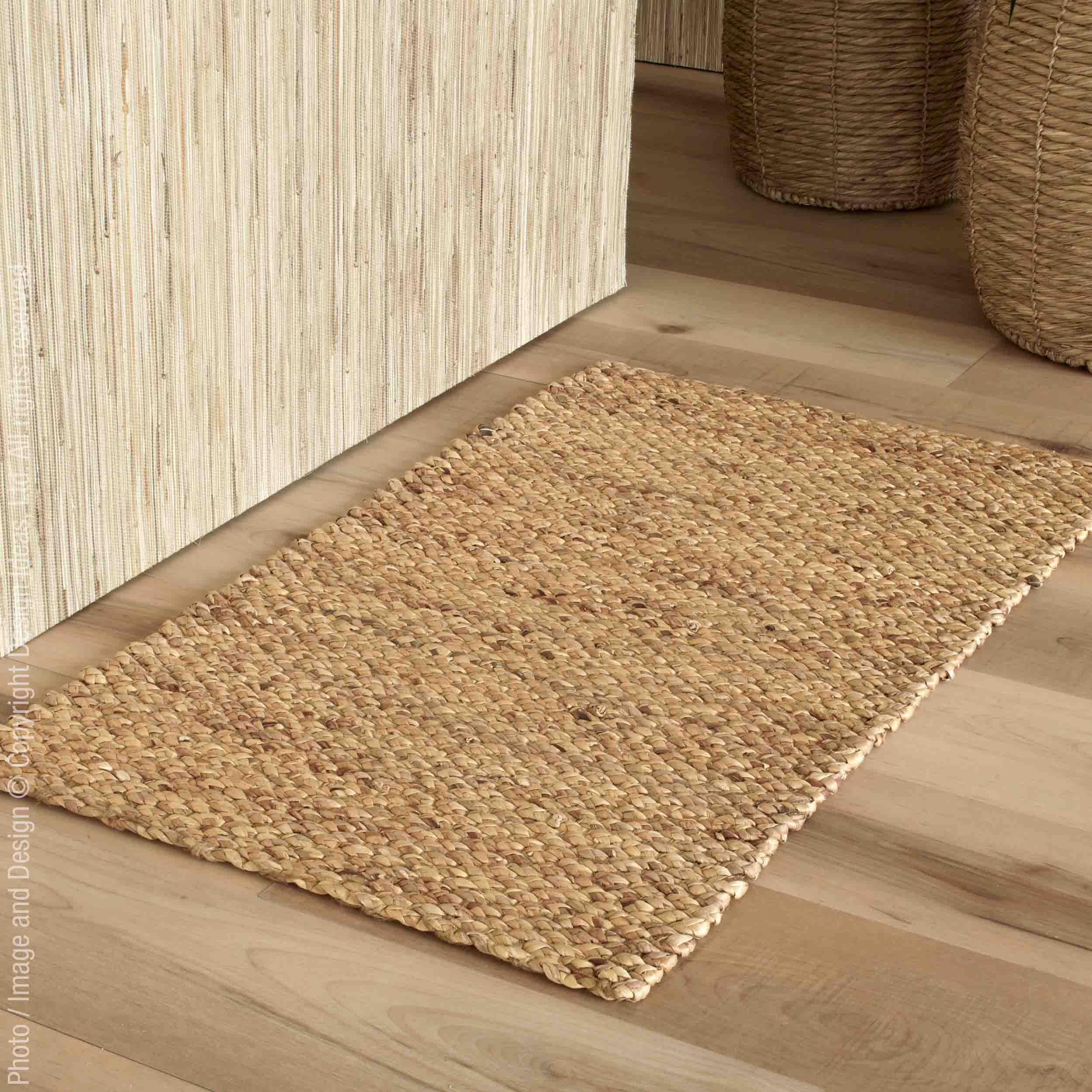 Trieste™ rug (35x24in.) - Natural | Image 1 | Premium Rug from the Trieste collection | made with Water Hyacinth Twine for long lasting use | texxture