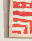 Caswell™ Small Miter Joint Frame Fabric, Mango Wood, MDF, and Metal D-Ring Wall Art (20 x 20 in) - (colors: Red/Orange) | Premium Decorative from the Caswell™ collection | made with Fabric, Mango Wood, MDF, and Metal D-Ring for long lasting use