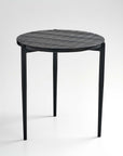 Maratauk™ Welded Iron and Limestone Side Table