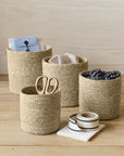 Melia™ baskets (set of 4) - Black | Image 2 | Premium Basket from the Melia collection | made with Jute for long lasting use | texxture