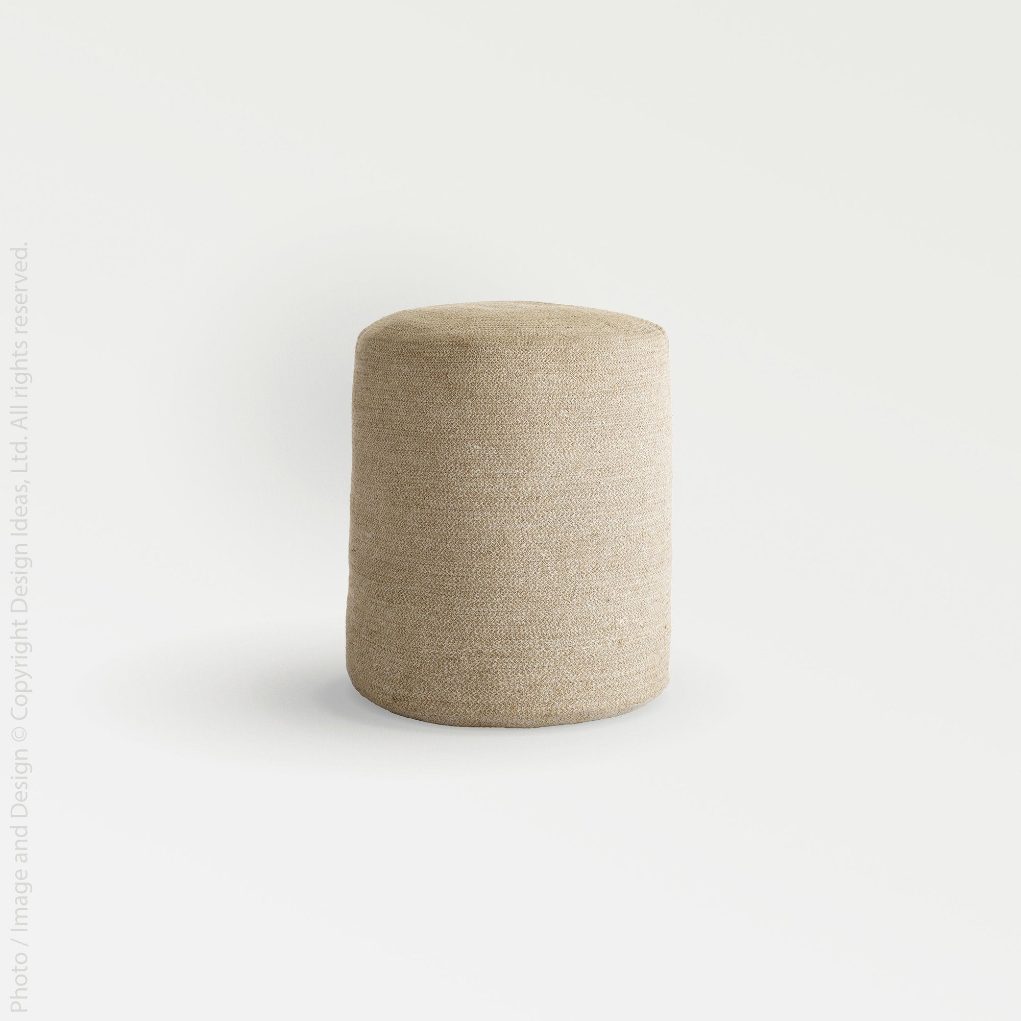 Melia™ pouf (narrow) - Black | Image 1 | Premium Ottoman from the Melia collection | made with Jute for long lasting use | texxture