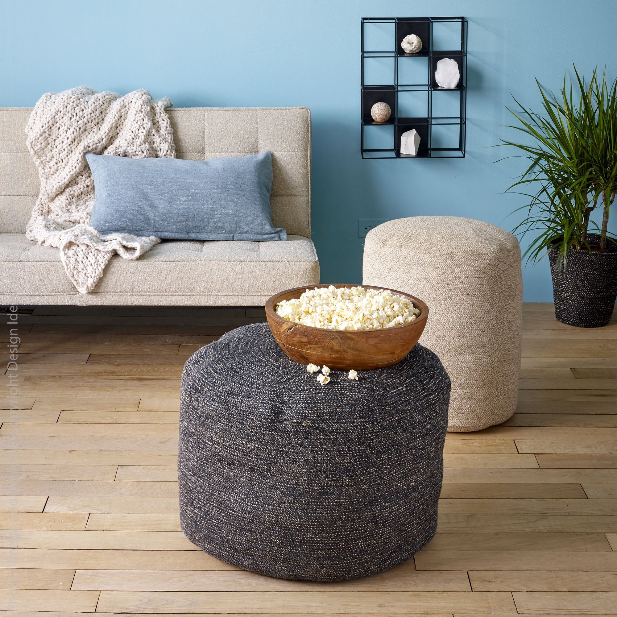 Wabisabi™ Small Handcrafted Glass Sauce Bowl - Sand | Image 3 | Premium Ottoman from the Melia collection | made with Jute for long lasting use | texxture