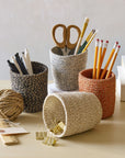 Melia™ pencil cup - Black | Image 2 | Premium Organizer from the Melia collection | made with Jute for long lasting use | texxture