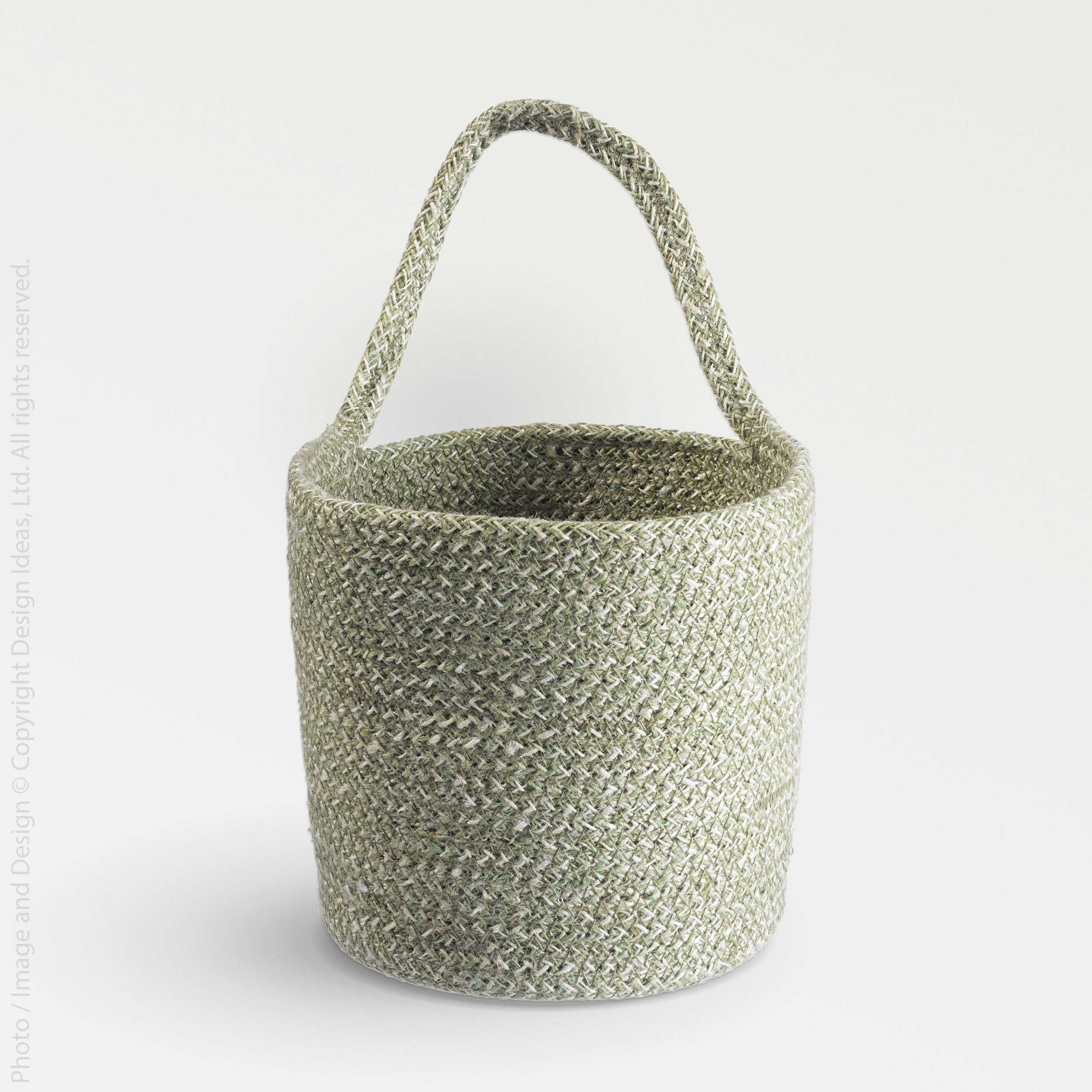 Melia™ hanging basket (6.3 x 7 x 6.5 in.) - Black | Image 7 | Premium Basket from the Melia collection | made with Jute for long lasting use | texxture