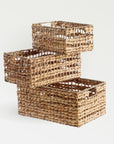 Lomi™ baskets (set of 3) - Natural | Image 1 | Premium Basket from the Lomi collection | made with Water Hyacinth Twine for long lasting use | texxture