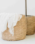 Bari™ woven water hyacinth twine baskets (set of 2)