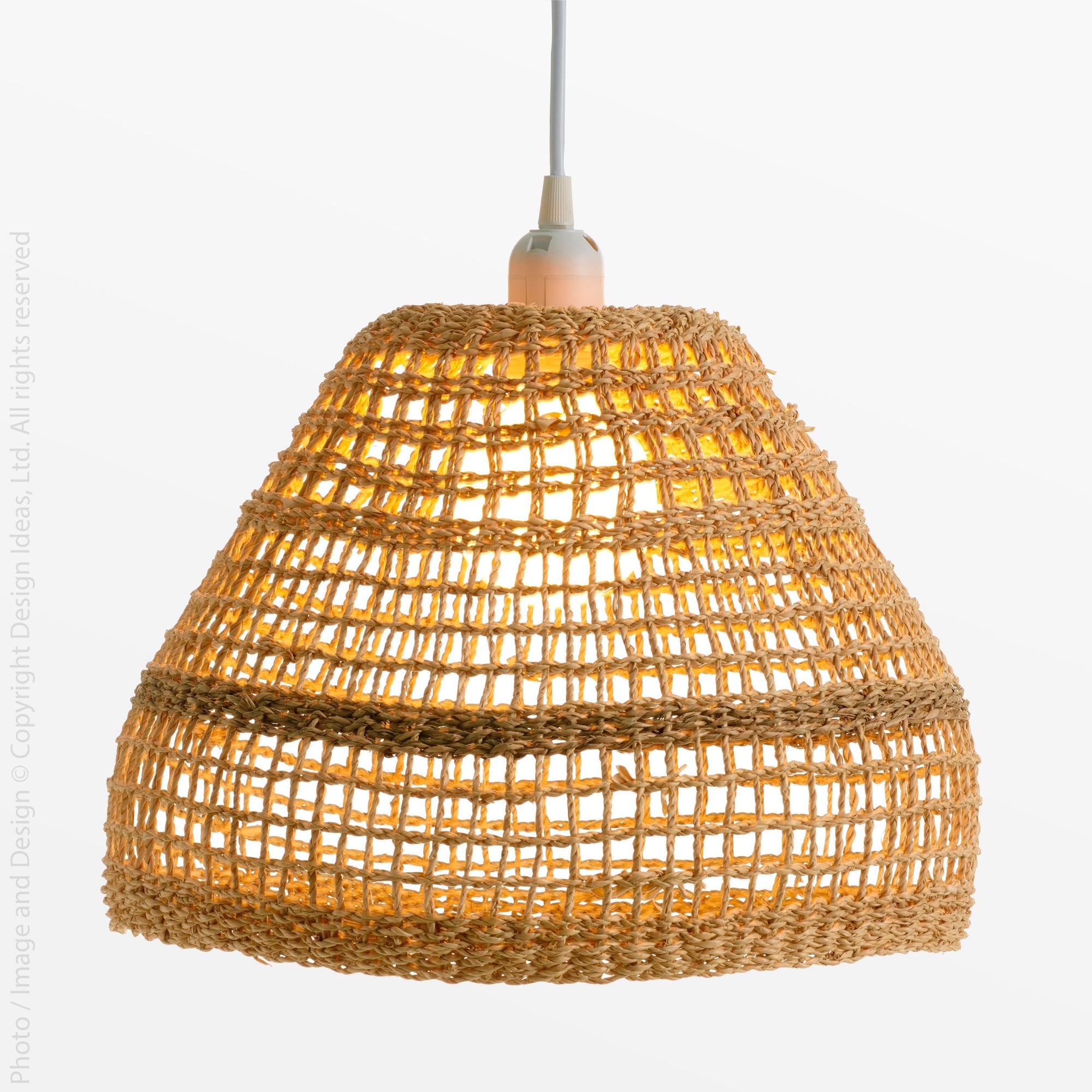 Nevis  Lampshade Black Color | Image 3 | From the Nevis Collection | Masterfully assembled with natural  for long lasting use | Available in natural color | texxture home