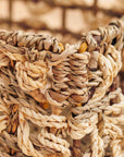 Mensch™ Large Hand Woven Palm and Seagrass Basket (11.8 x 15.7 x 7.9 in) - (colors: Natural) | Premium Basket from the Mensch™ collection | made with Palm and Seagrass for long lasting use