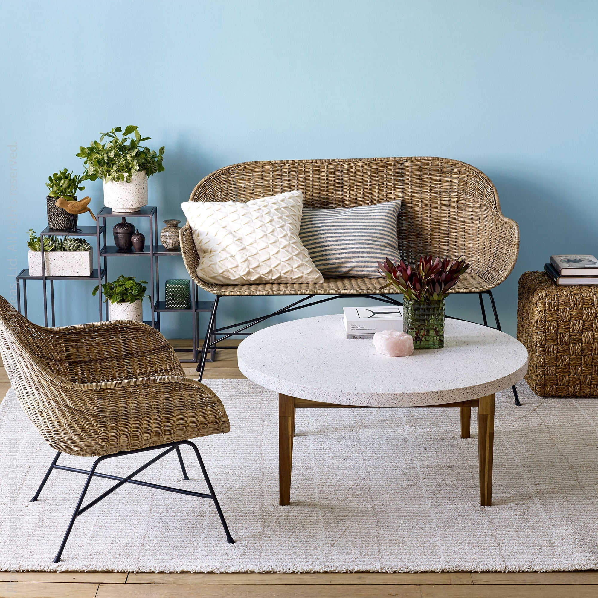 Ormond Rattan Lounge Chair Natural Color | Image 5 | From the Ormond Collection | Exquisitely made with natural rattan for long lasting use | Available in natural color | texxture home
