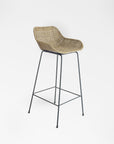 Ormond Rattan Bar Stool - Black Color | Image 1 | From the Ormond Collection | Elegantly made with natural rattan for long lasting use | Available in natural color | texxture home