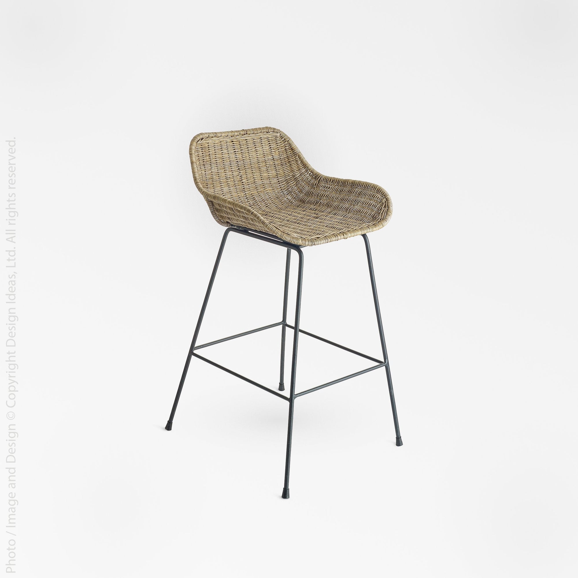 Ormond Rattan Counter Stool - Natural Color | Image 1 | From the Ormond Collection | Expertly handmade with natural rattan for long lasting use | Available in natural color | texxture home