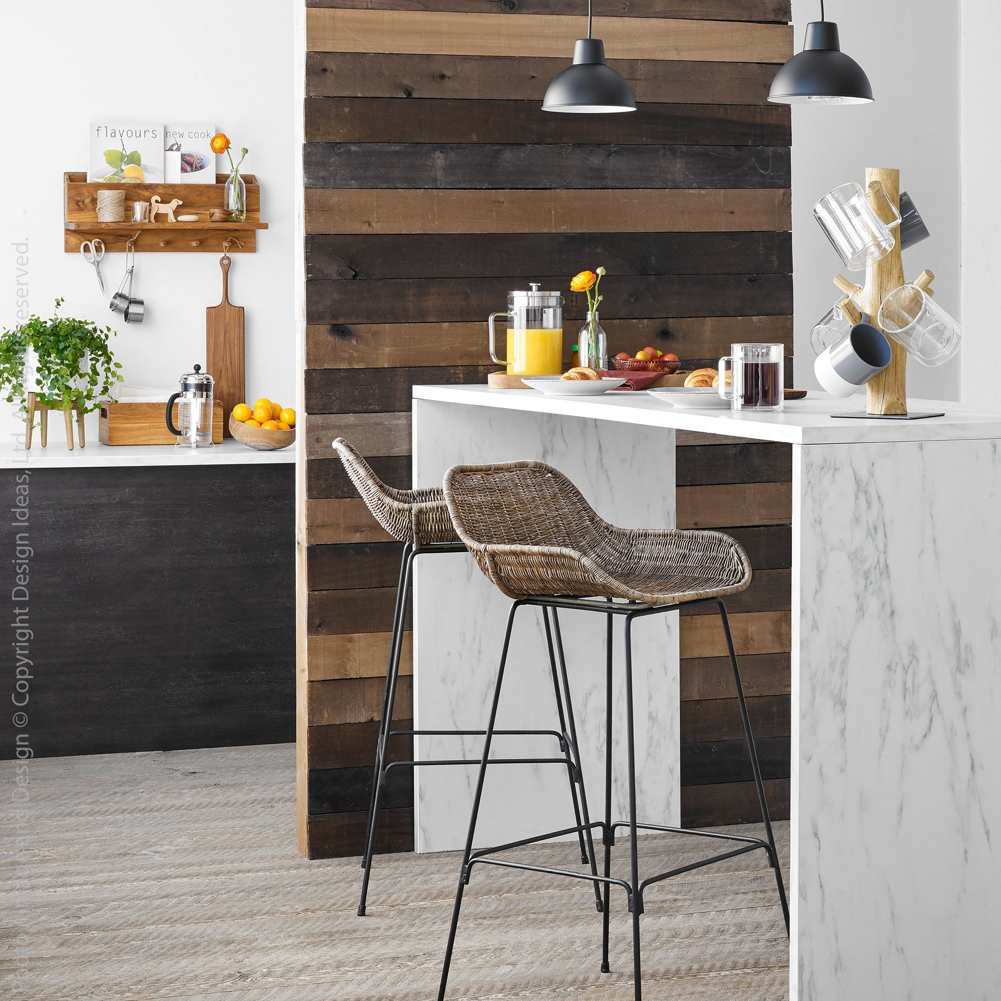 Chiku Teak Platter (With Handle)   | Image 4 | From the Chiku Collection | Elegantly assembled with natural teak for long lasting use | This platter is sustainably sourced | Available in natural color | texxture home