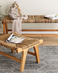 Copenhagen Banana Tree Bark Bench | Image 3 | From the Copenhagen Collection | Masterfully crafted with natural banana tree bark for long lasting use | Available in natural color | texxture home