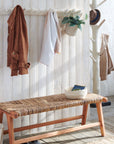 Copenhagen Banana Tree Bark Bench Natural Color | Image 2 | From the Copenhagen Collection | Masterfully crafted with natural banana tree bark for long lasting use | Available in natural color | texxture home