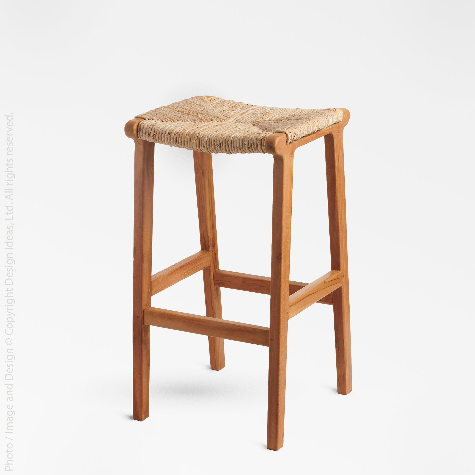 Visby Banana Tree Bark Bar Stool - Sand Color | Image 1 | From the Visby Collection | Skillfully assembled with natural banana tree bark for long lasting use | Available in natural color | texxture home