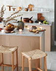 Visby Banana Tree Bark Bar Stool Sand Color | Image 2 | From the Visby Collection | Skillfully assembled with natural banana tree bark for long lasting use | Available in natural color | texxture home