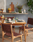 Chiku Teak Riser (11.6 Inch Dia) Copper Color | Image 3 | From the Chiku Collection | Exquisitely crafted with solid teak for long lasting use | This riser is sustainably sourced | Available in natural color | texxture home