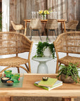 Avello Rattan Arm Chair Natural Color | Image 3 | From the Avello Collection | Elegantly constructed with natural rattan for long lasting use | Available in natural color | texxture home
