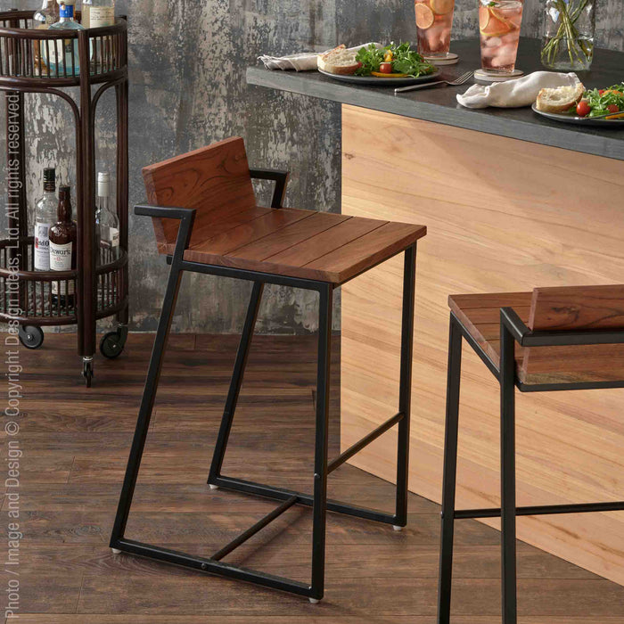 Portland™ Acacia Counter Stool