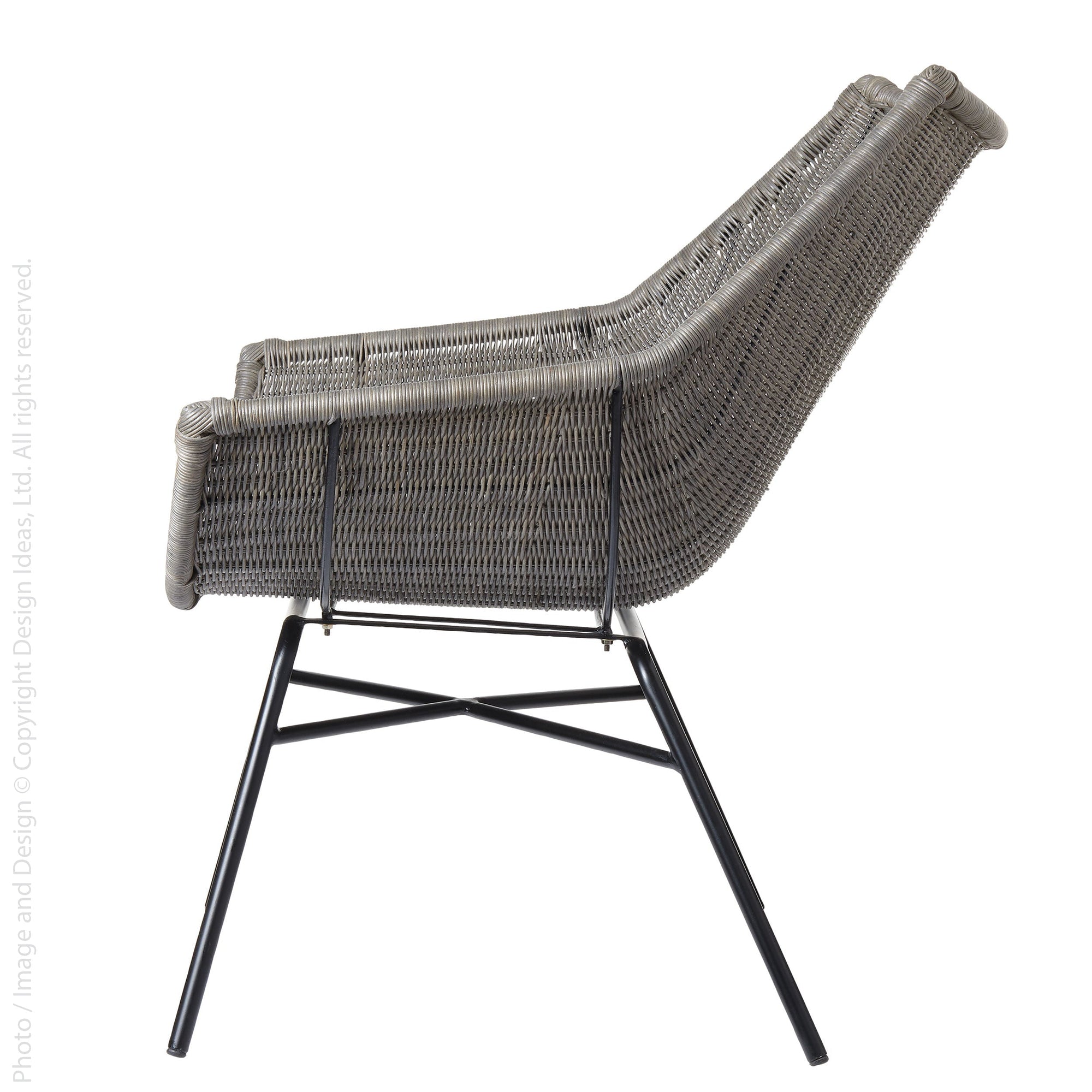 Kamala Rattan Lounge Chair Sand Color | Image 4 | From the Kamala Collection | Exquisitely created with natural rattan for long lasting use | texxture home