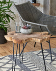Takara Teak Side Table Black Color | Image 2 | From the Takara Collection | Elegantly constructed with natural teak for long lasting use | This table is sustainably sourced | Available in natural color | texxture home