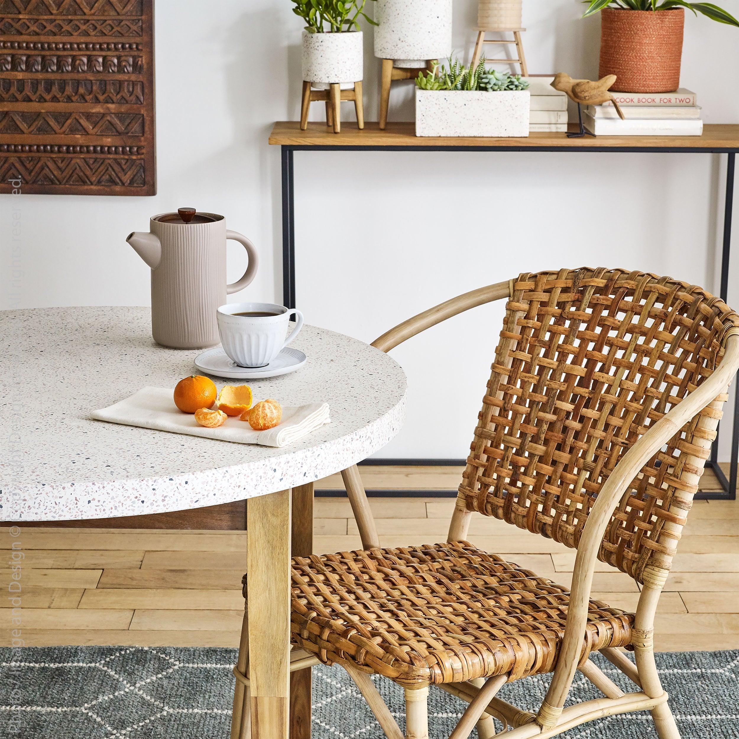 Lilas Rattan Bistro Chair   | Image 2 | From the Lilas Collection | Elegantly handmade with natural rattan for long lasting use | texxture home