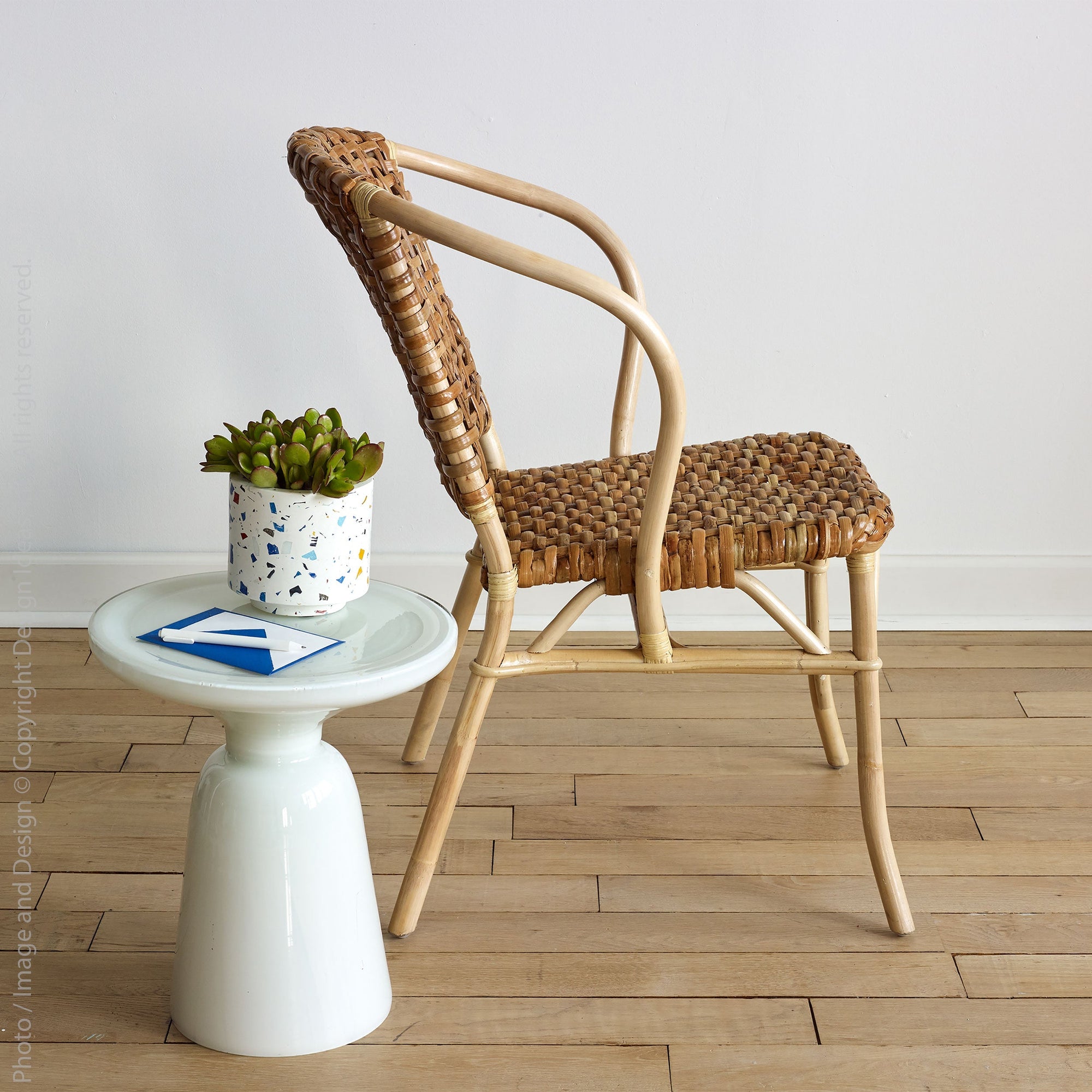 Lilas Rattan Bistro Chair Natural Color | Image 6 | From the Lilas Collection | Elegantly handmade with natural rattan for long lasting use | texxture home