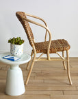 Lilas Rattan Bistro Chair Natural Color | Image 6 | From the Lilas Collection | Elegantly handmade with natural rattan for long lasting use | texxture home