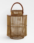 Liana Rattan Lantern - Natural Color | Image 1 | From the Liana Collection | Masterfully constructed with natural rattan for long lasting use | Available in natural color | texxture home