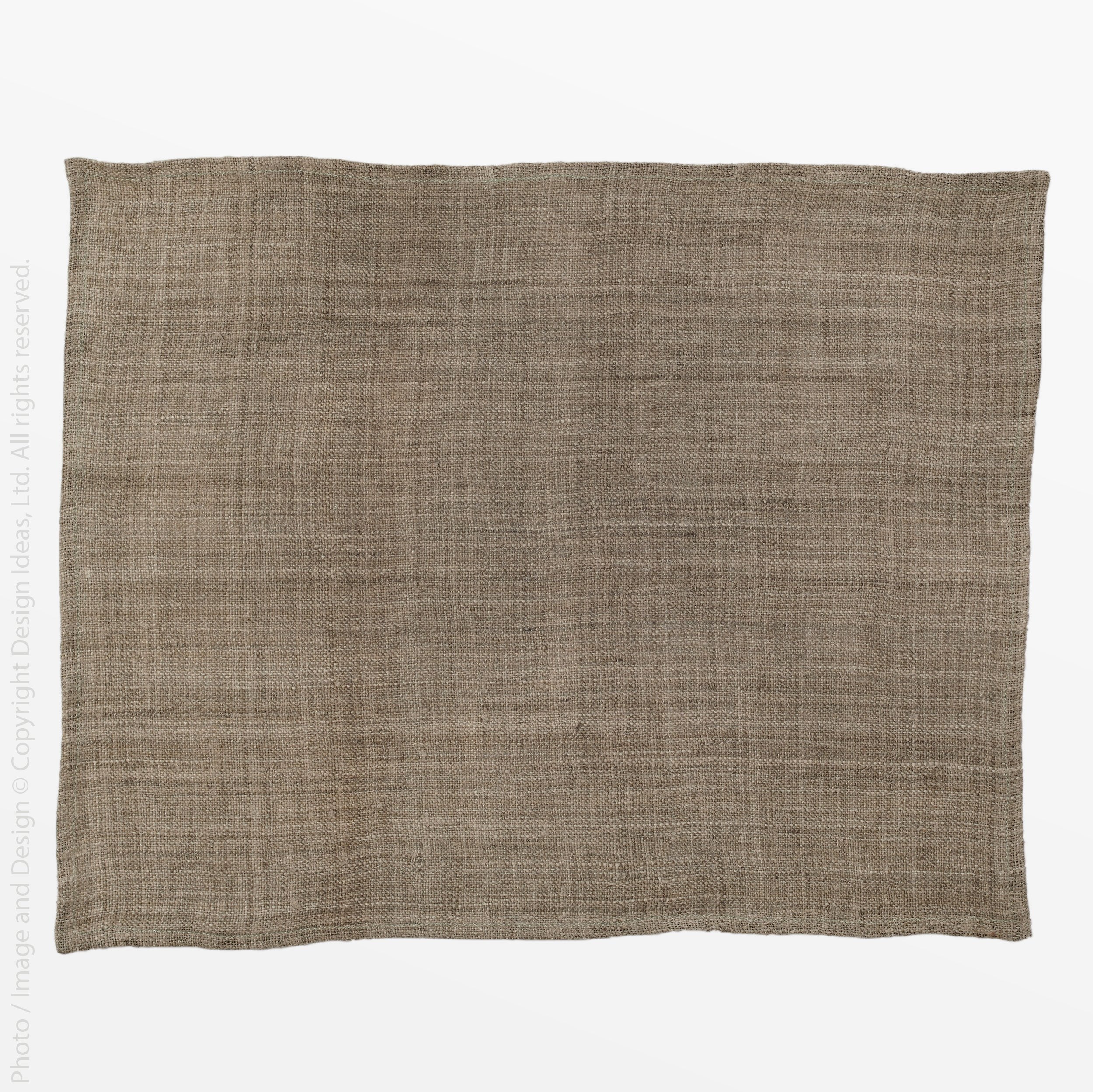 Marari Hemp Placemat - Sand Color | Image 3 | From the Marari Collection | Exquisitely created with natural hemp for long lasting use | This placemat is sustainably sourced | Available in natural, gray and bleached colors | texxture home
