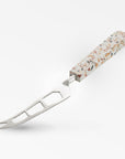 Mancha Stainless Steel Cheese Knife - Black Color | Image 1 | From the Mancha Collection | Skillfully handmade with natural stainless steel for long lasting use | Available in terrazzo color | texxture home
