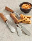 Fulton™ Handmade Stainless Steel and Acacia Wood Spreaders (set of 4) - (colors: Natural) | Premium Utensils from the Fulton™ collection | made with Stainless Steel and Acacia Wood for long lasting use