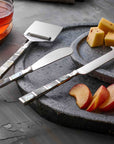 Abalon™ cheese knives - Silver | Image 2 | Premium Utensils from the Abalon collection | made with Stainless Steel for long lasting use | texxture