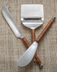 Bratzen™ Hand Forged Stainless Steel and Leather Cheese Knives (set of 3)