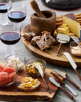 Bratzen™ Hand Forged Stainless Steel and Leather Cheese Knives (set of 3)