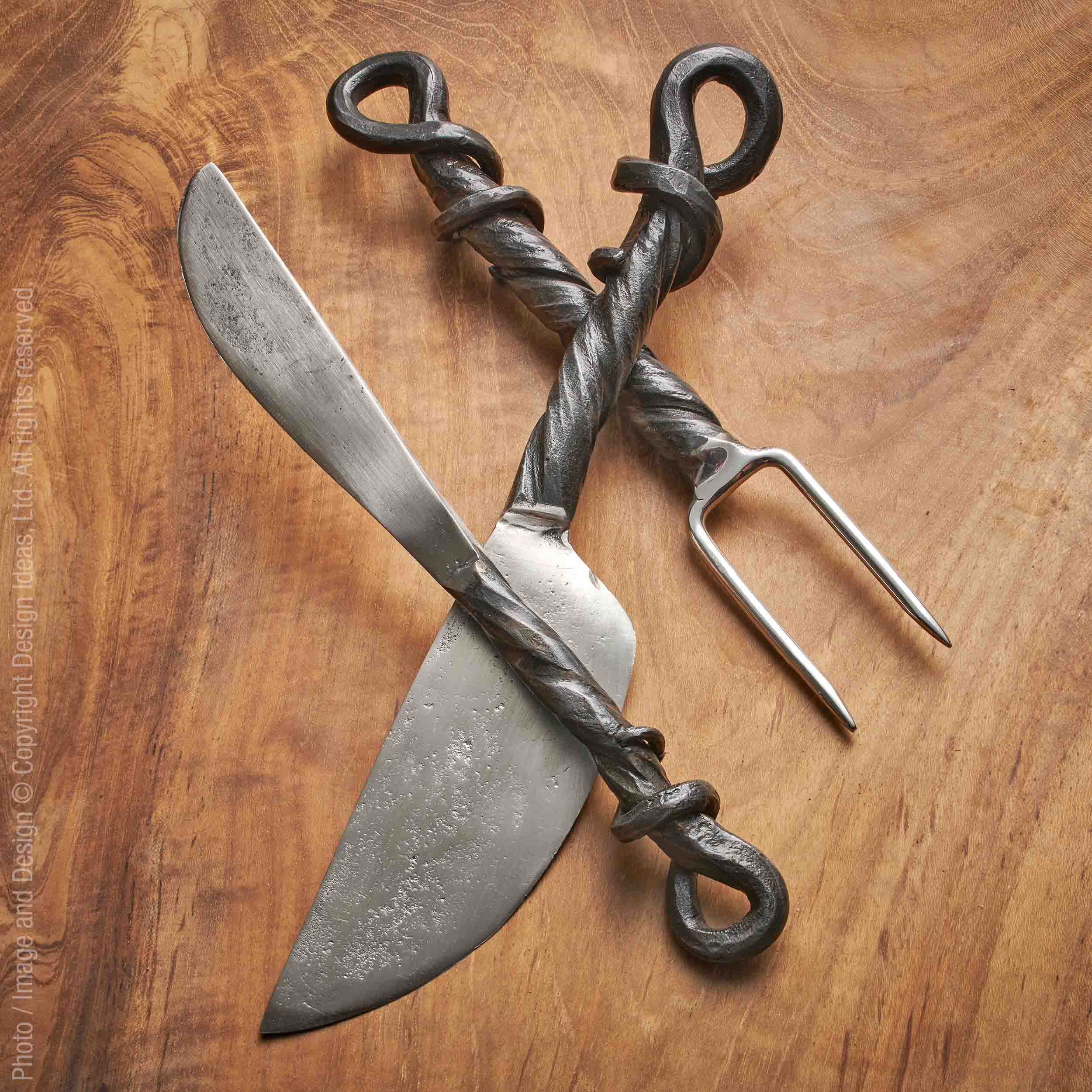 Forged Cheese Set - Handcrafted Stainless Steel Cheese Utensils with Rustic  Charm - Iron Accents