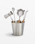 Montauk™ Handcrafted Stainless Steel/Rattan Barware (set of 5)