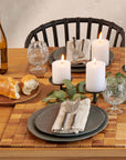 Bremen™ Sliced Acacia Wood Placemat Joined with String - (colors: Natural, Black) | Premium Placemat from the Bremen™ collection | made with Acacia Wood for long lasting use