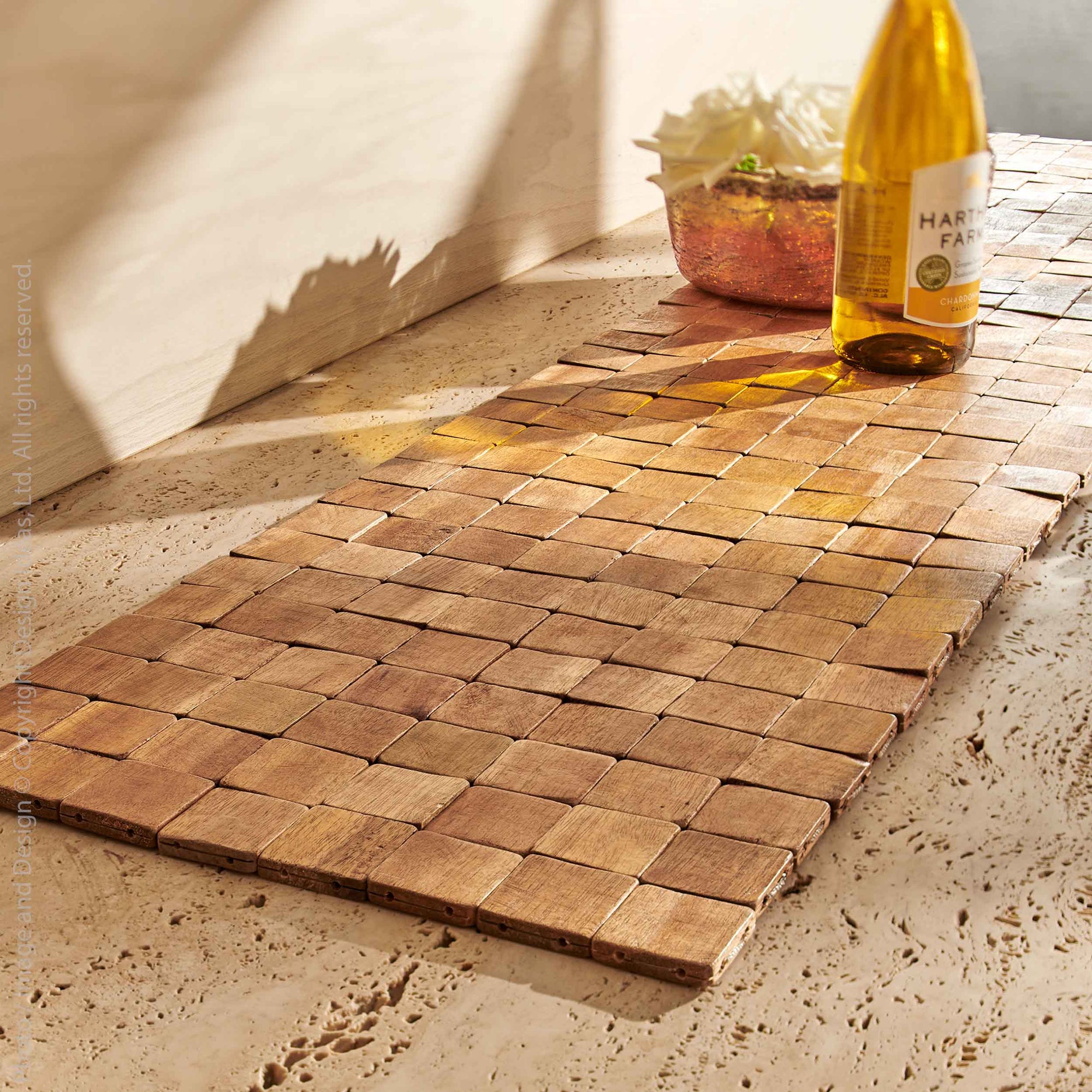 Bremen™ Sliced Acacia Wood Table Runner - (colors: Natural, Black) | Premium Runner from the Bremen™ collection | made with Acacia Wood for long lasting use