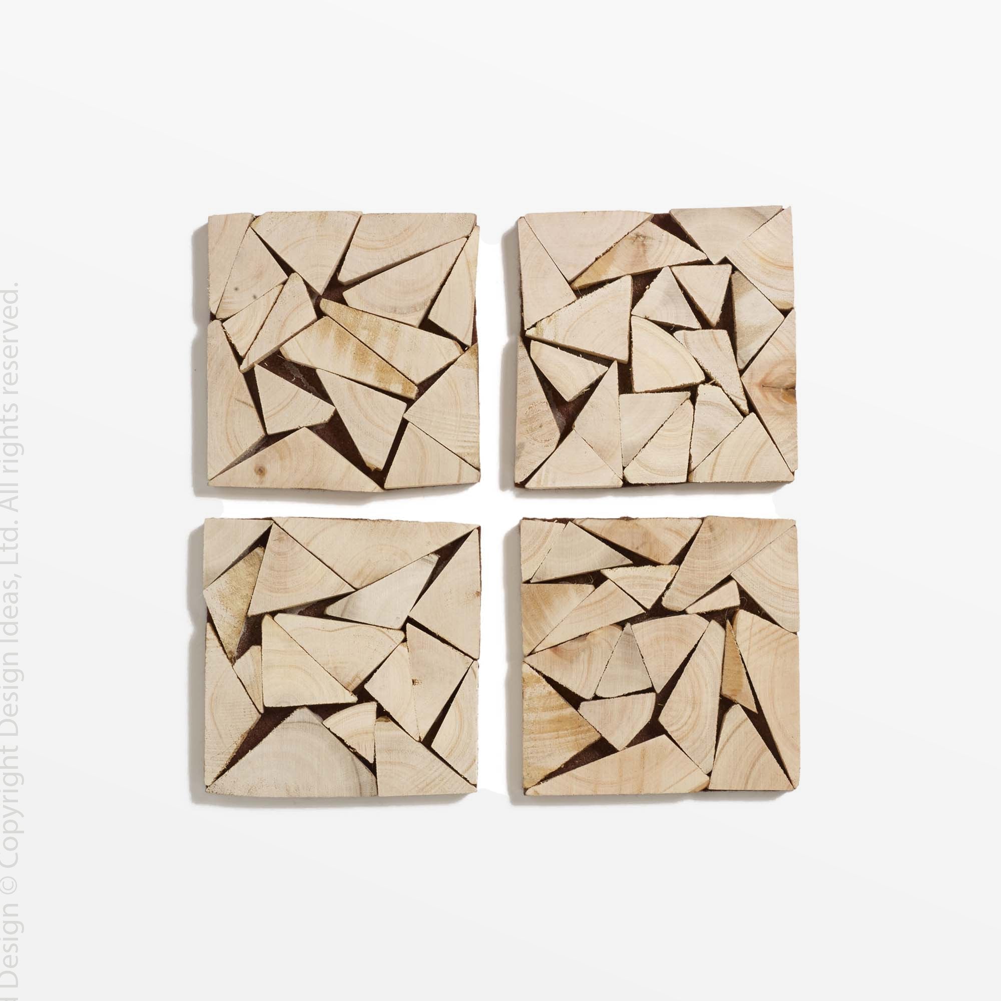 Wedge Wood Coaster - Natural Color | Image 1 | From the Wedge Collection | Skillfully handmade with natural wood for long lasting use | This coaster is sustainably sourced | Available in natural color | texxture home