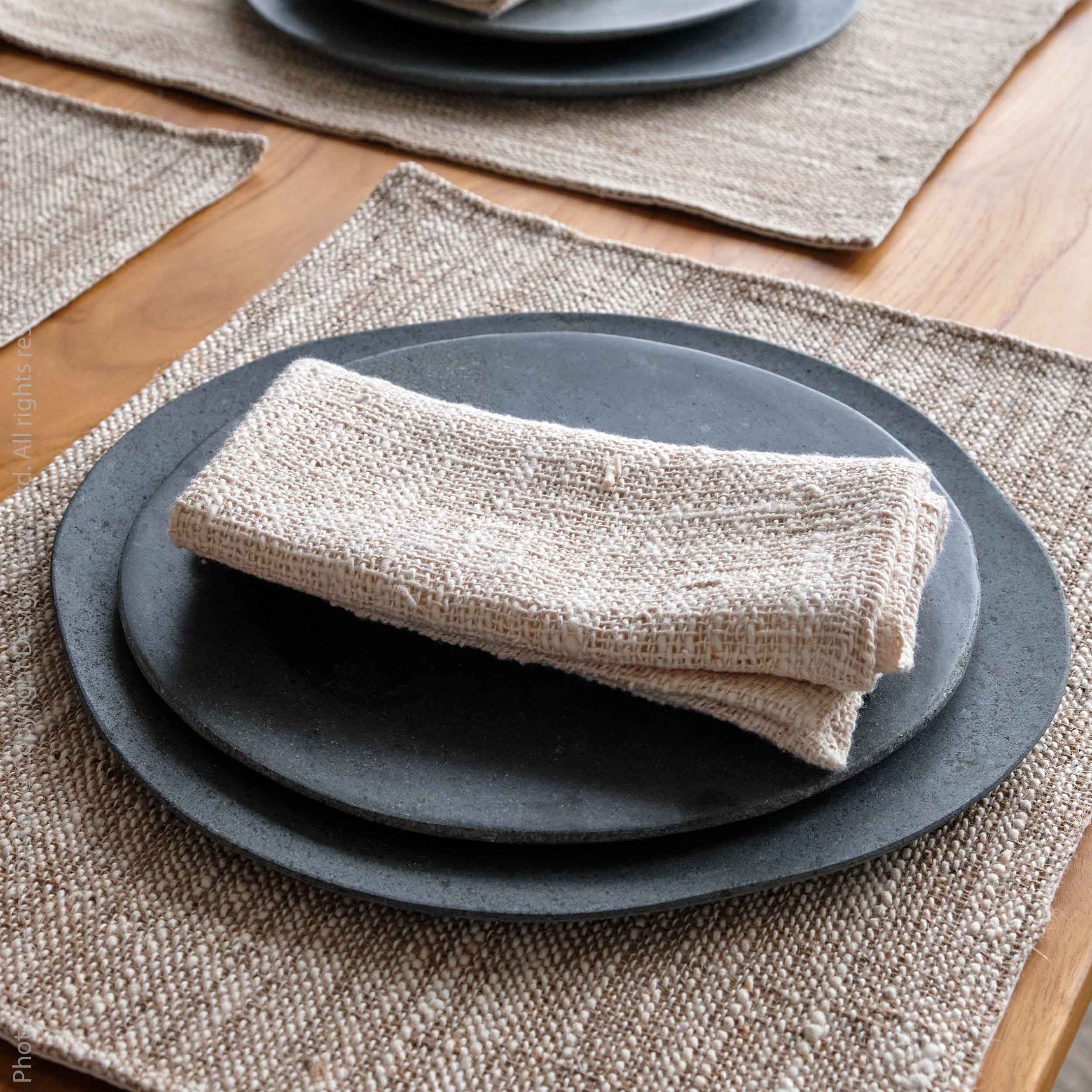 Dinner napkins set of 4 8 12 in sand color made of natural linen