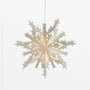 Flurry Holly LED Paper Snowflake  - white color | Image 1 | From the Flurry Collection | Exquisitely assembled with natural paper for long lasting use | Available in natural color | texxture home
