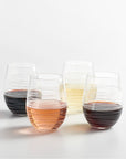 Solis™ Mouth Blown Glass Stemless Wine Glass (set of 4) - (colors: Clear) | Premium Glass from the Solis™ collection | made with Glass for long lasting use