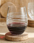 Solis™ Mouth Blown Glass Stemless Wine Glass (set of 4) - (colors: Clear) | Premium Glass from the Solis™ collection | made with Glass for long lasting use