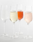 Solis™ Mouth Blown Glass Champagne Flute (set of 4) - (colors: Clear) | Premium Glass from the Solis™ collection | made with Glass for long lasting use