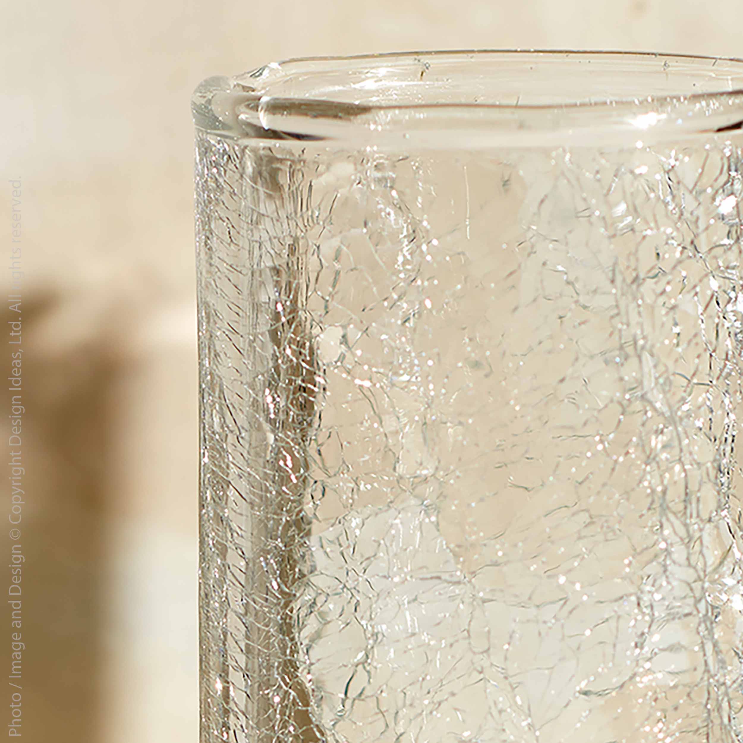Gold Crackle Champagne Flute Glass (6 oz)