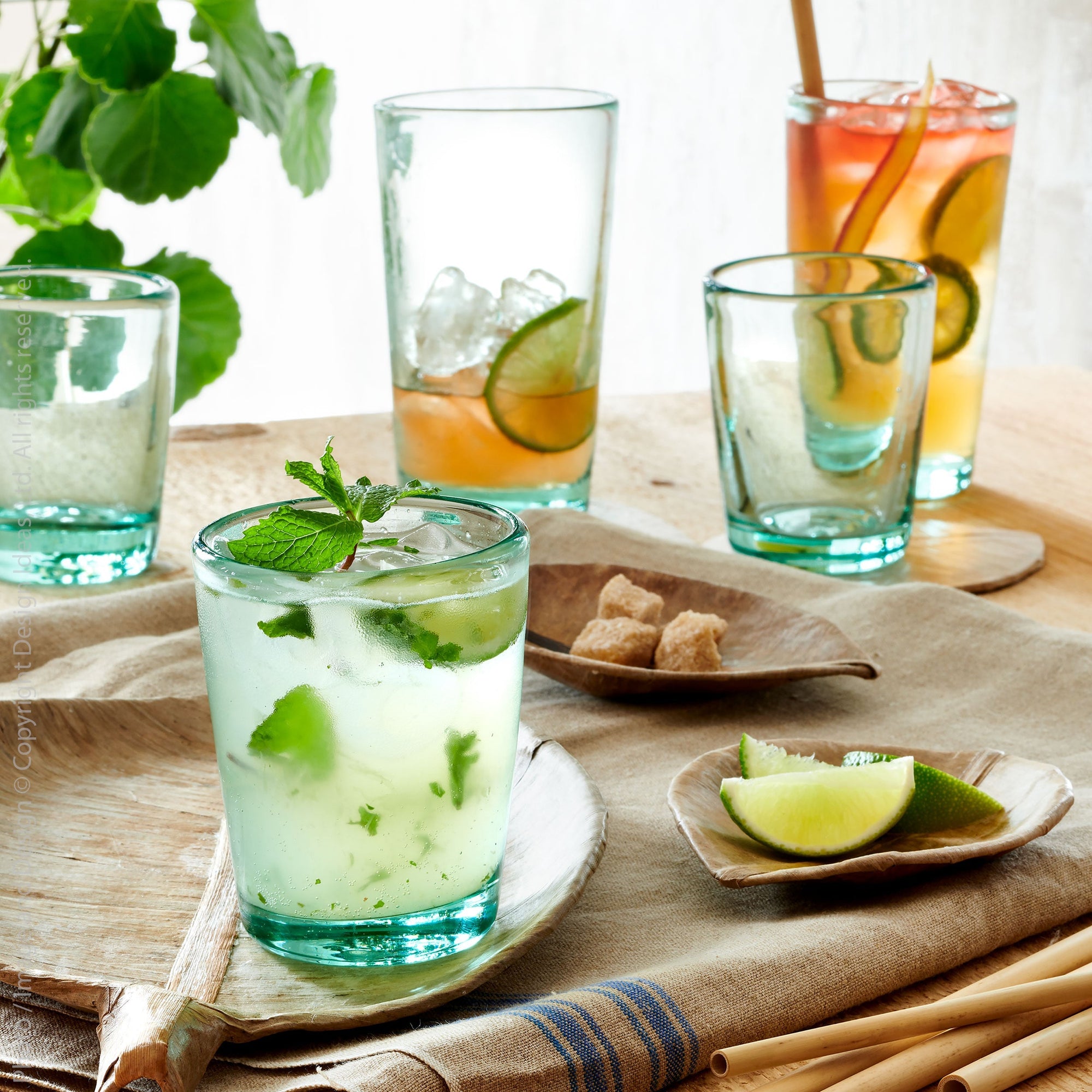 Ravena Drinking Glass (Tall) Black Color | Image 2 | From the Ravena Collection | Elegantly constructed with natural glass for long lasting use | These glass are sustainably sourced | Available in cyan color | texxture home