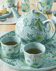 Bloomsbury™ teapot - Mint | Image 3 | Premium Tea Pot from the Bloomsbury collection | made with Kaolin clay for long lasting use | texxture