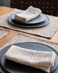 Stoneshard™ plate (11.8 dia x 0.5 in.) - Gray | Image 7 | Premium Plate from the Stoneshard collection | made with Riverstone for long lasting use | texxture